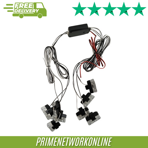 Led vehicle strobe light - 8-led,