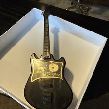 Black Guitar Shaped Music Box