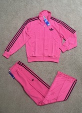 adidas Originals Firebird Womens Tracksuit Lucid Pink Loose Fit New Sz S, M, L