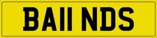 BAND NUMBER PLATE BANDS CAR REGISTRATION BA11 NDS TOUR BUS BAND REG THEME NO FEE