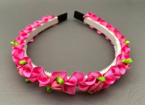 Pretty white plastic headband - white,