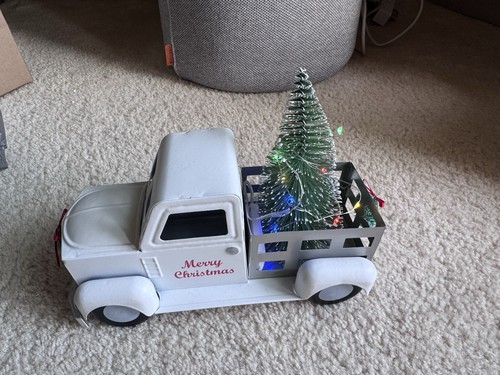 White christmas pickup truck - christmas,