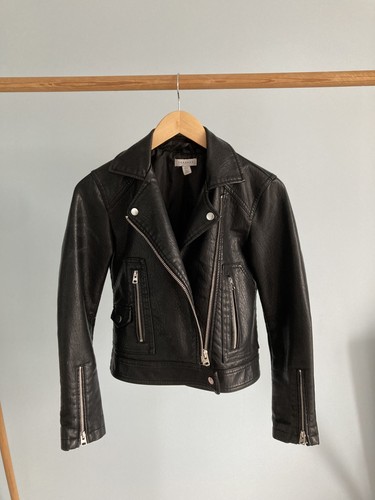 Topshop black faux leather - topshop,