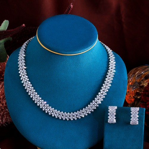 White gold plated cubic - white,