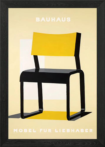 Bauhaus chair poster framed - poster,