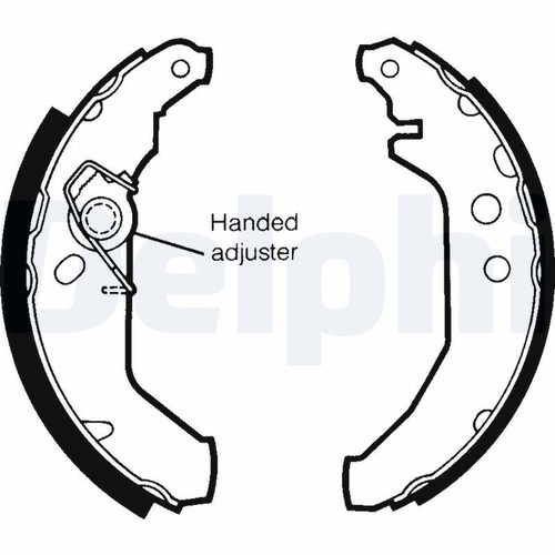 Delphi ls1435 brake - shoe, set