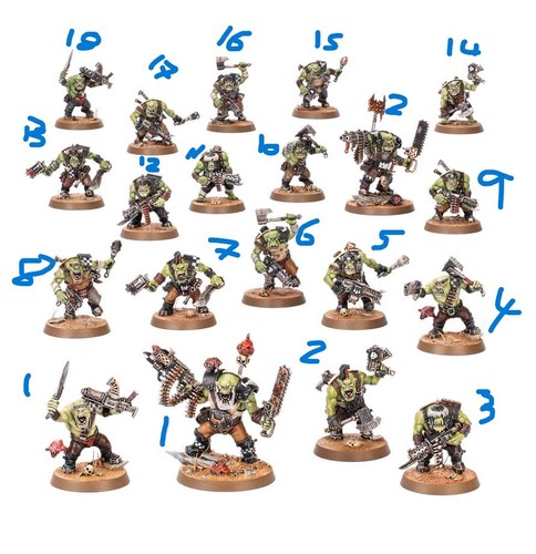 Ork boyz singles - singles, warhammer