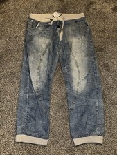 Mens 55 Soul Jeans, Size W36 L29, Blue, Skater, Urban Style, Denim, Cuffed