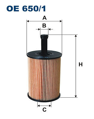 Oil filter filtron - oil, 650/1