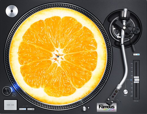 Turntable slipmat orange fruit - turntable,