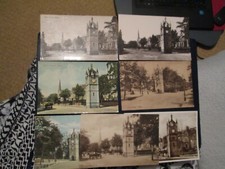 7 Postcards of Ripon, Clock Tower (views with horse drawn vehicles) vintage