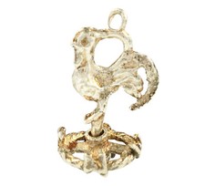 Sterling Silver Moveable Cockerel/Weathervane Charm (17mmx10mm)