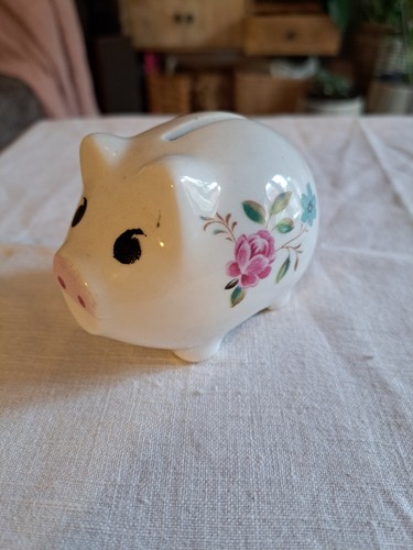 Vintage piggy bank floral with - floral,