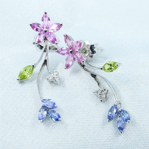 18ct white gold tanzanite - white,