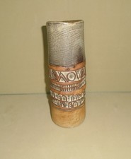 Louis Hudson Signed Studio Pottery Ceramic Chimney Vase 1960s 23 cms Vgc