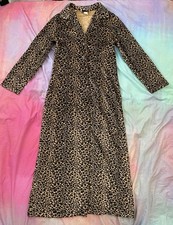 Vtg 90s Y2K Leopard Print Faux
