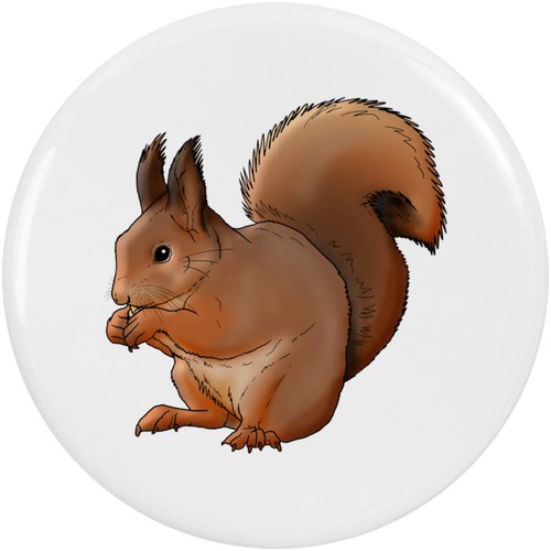 Red squirrel button lapel - 'red,