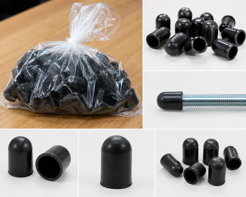 Black threaded rod end - m6,