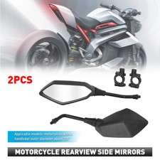 Universal Motorcycle Scooter Mirrors Motorbike 7/8" Wing Rear View Side Mirrors