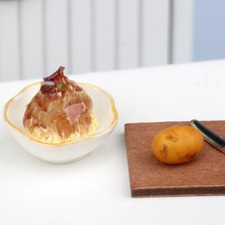 1set 1:12 Scale Dolls House Miniatures Mashed Potatoes Salad Bowl Food Kitchen