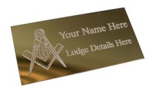 Engraved Gold Masonic Plaque
