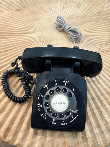 Vintage itt black rotary dial - itt,