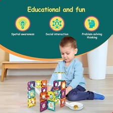 100Pcs Magnetic Building Tiles