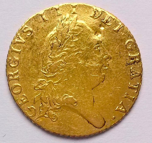 1790 gold spade half - half, guinea