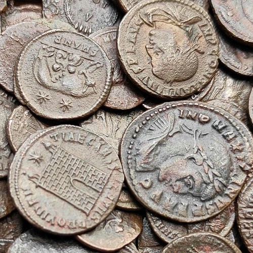 Genuine roman coins 4th - roman, coins,
