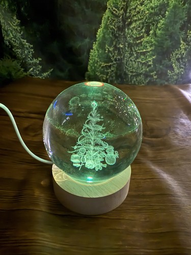 Christmas tree crystal ball - christmas,