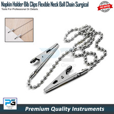 Dental Napkin Holder (Ball Chain ) Dental Holder Chain Napkin Neck Chain Flexibl