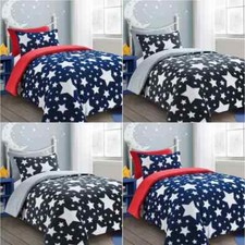 Teddy Fleece Cosy Kids Bedding Duvet Set Childrens Quilt Cover Single Double 