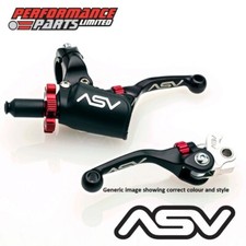 ASV F4 Black Short Brake + Clutch Lever Set Pro Perch Yamaha Raptor 700 R 2019