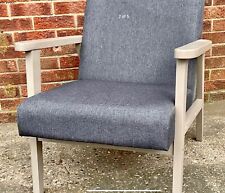 SALE Arm Chair with Wooden Frame Covered in Durable Grey Fabric (Scandi/Ikea)