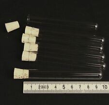 8ml Pyrex Glass Test Tubes x 6 with Cork Stopper 100mm x 13mm borosilicate tube