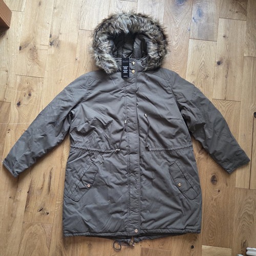 New look khaki parker with - khaki,