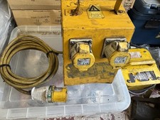 4 Way Splitter Box 110V -16 Amp Sockets and Plug -4 Metres 2.5mm Cable 