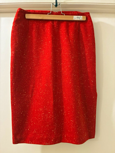 Anne klein red tweed - klein, pencil