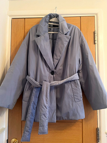 Zara women blue belted - blue,