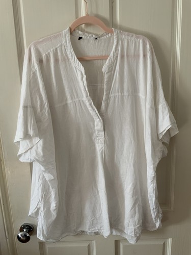 Size s white linen - uk,