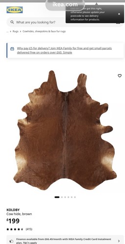 Ikea koldby cow - cow, skin/hide