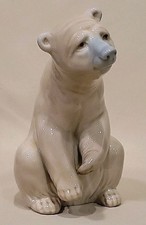 Lladro 1205 Good Bear Brown Porcelain Figurine Sitting Seated Retired RARE 