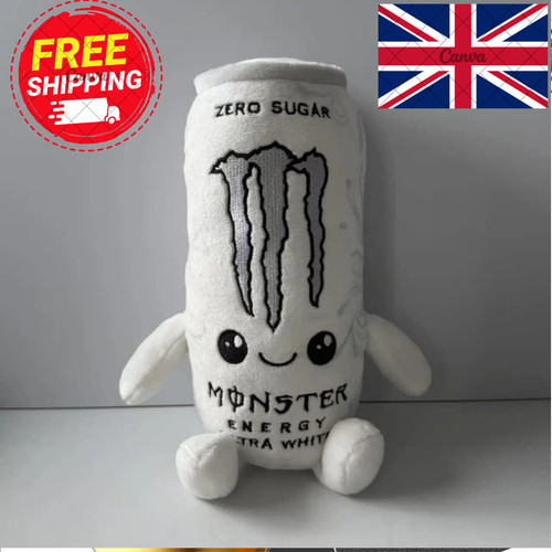 White energy drink can plush - drink,