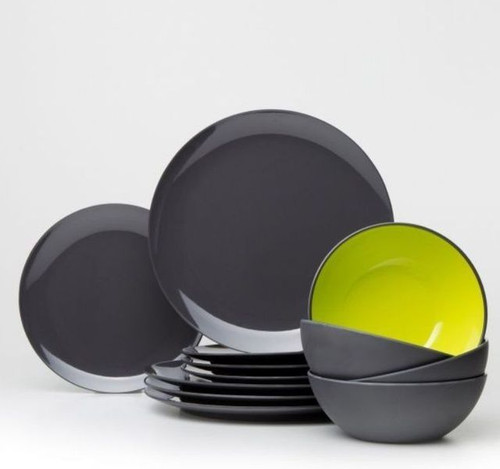 Dinnerware set grey line range - set,