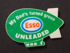 1980s Esso Unleaded Advertising Badge Airship/Blimp" My Dad's Turned Green".