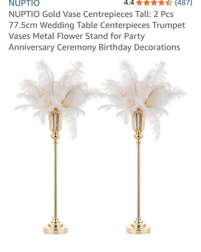Nuptio gold vase centrepieces - nuptio,