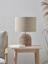 Natural Ribbed Mango Wood Lamp