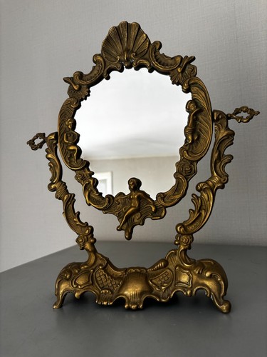 Antique french brass table - brass,