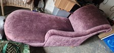 Laura Ashley Chaise Longue - pink embroidered fabric, right hand, wooden legs