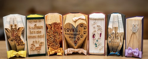 Folded book art decorated - folded,